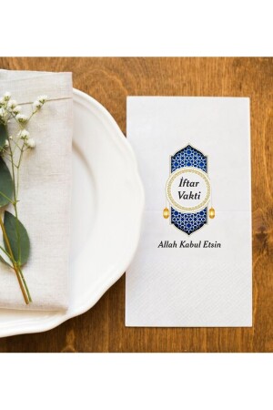 Special for Ramadan Tables Iftar Time 3 Print Napkins Presentation Napkins 20 Pieces - Hediyenza