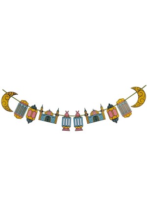 Special Macaron Series Ramadan 10-Piece Decorative Banner Ornament All Ages - KBK MARKET