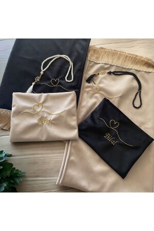 Special Minimal Prayer Rug Set with Bag and Heart - Miracle Gifts