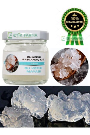 Special Production Organic Water Kefir Yeast [ Live Kefir Grains ] - Etik-Farma