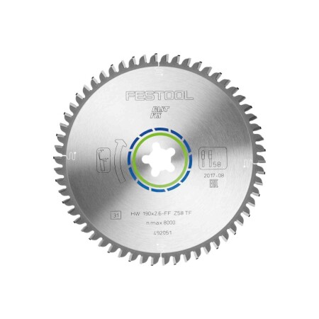 Special saw blade FESTOOL 190x2.6 FF TF58 - FESTOOL