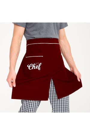 Special Slit Half Apron for Chefs TTYO0667 - Tasarım Trend
