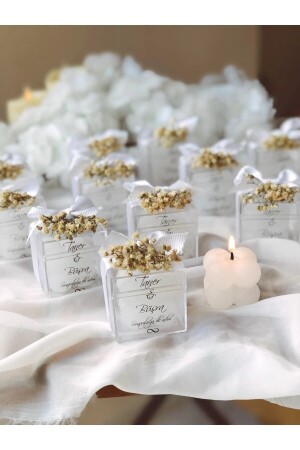 Special Wedding Luxury Mini Floral Bubble Candle 15 Pieces - Ceyseet