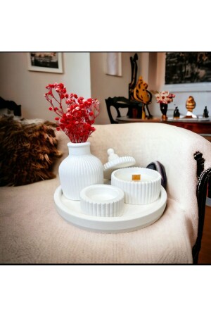 Specially Designed Scented Natural Candle and Vase Accessory Set 78 - Pure