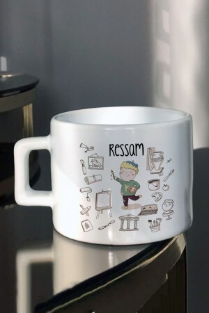 Speziell bedruckte Tee- und Kaffeetasse mit professionellem Design für Maler he-çk-292 - Hediyexpres