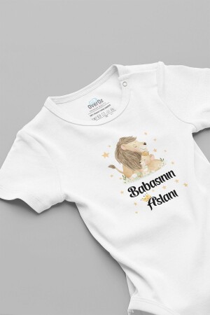 Speziell entworfener, lizenzierter Vater-Löwen-Baby-Body Baba Baby Badi Zıbın 5268 - Overoz