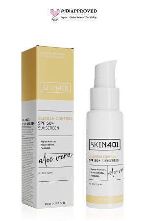 SPF 50 Anti-Blemish Aloe Vera Moisturizing Sunscreen 50ml Skin401-113 - Skin401