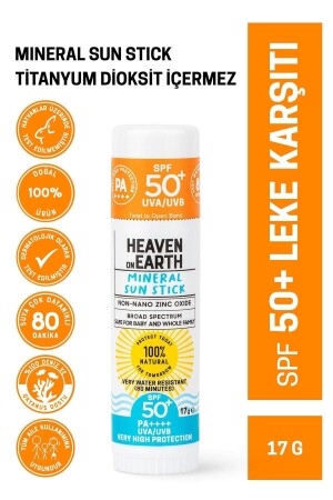 Spf 50 Leke Karşıtı %100 Doğal Organik Mineral Güneş Stick Nemlendirici Uva Uvb Çok Yüksek Koruma HonE8683148624158 - Heaven on Earth