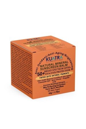 SPF 50+ Mineral - Natural Sunscreen Antiaging - Anti-Blemish - Color 2 - Kuatra