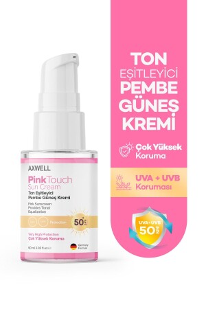 SPF 50+ Pink Touch Tone Equalizer Pink Face Sun Cream 60 ml PGK1 - AXWELL