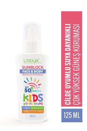 SPF 50+ Protection and Care Children's Sun Cream 125 Ml High Sun Protection 8431 - L'roux health & beauty