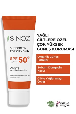 SPF 50 Sebum Balancing Illuminating High Protection Facial Sun Cream 50 ml For Combination Oily Skin - Sinoz