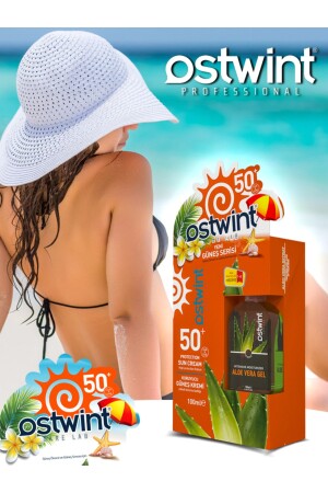 SPF 50+ Sunscreen 100 Ml with Vitamin E + Aloe Vera Gel 100 Ml - Ostwint