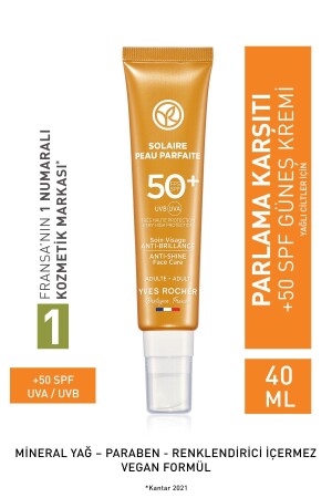 Sonnencreme für das Gesicht, gegen Glanz und Hautunreinheiten, LSF 50, hoher Schutz / Solaire Peau Parfaite – 40 ml 03914 - Yves Rocher