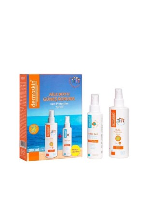 مقاس عائلية من كريم واقي شمسي Spf50 200 مل بعد الشمس 100 مل هدية 10093037 - Dermoskin