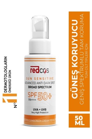 SPF50+ Broad Spectrum Pa++++ Facial Sunscreen, Strongest Protection Against UVA + UVB Rays All Day long redCOSGUNES - redCOS