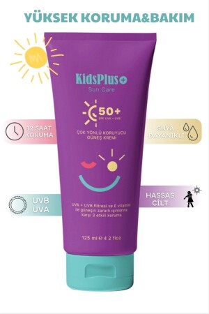 Spf50 Sun Care Cream(125ML)-high Protection Close the Cap by Pressing from the Top! - Kidsplus