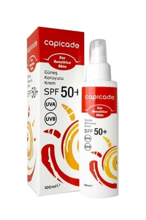 SPF50+ Sunscreen Cream 100 Ml - Redness Prone and Sensitive Skin 8691254301283 - Capicade