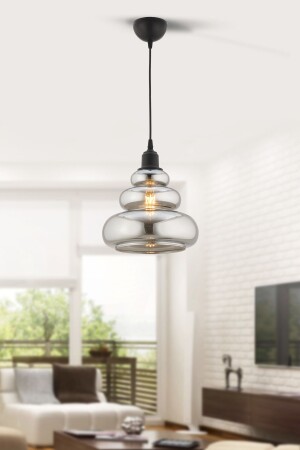 Sphere Decorative Smoked Single Glass Pendant Lamp 2324pvd - Küre Cam