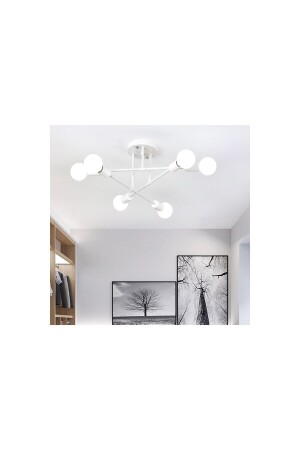 Spider 6-Piece Cross Modern Sports Ceiling Lamp White Chandelier (without bulb) LA10002300005 - Modavize