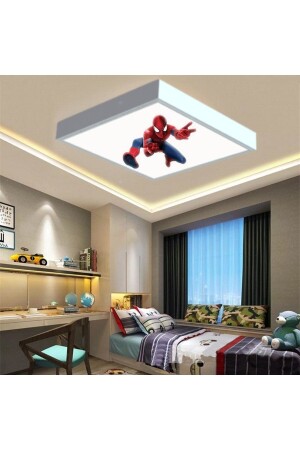 Spider Man Çocuk Odası Led Avize- 42w 60cmx60cm Beyaz Işık GP-2067-Spiderman-05 - Gökyüzü Panel