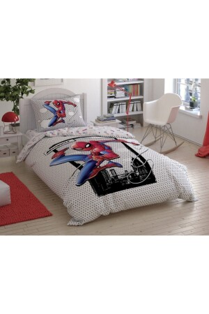 Spiderman Cloudy Licensed Duvet Cover Set Single Elastic - Taç