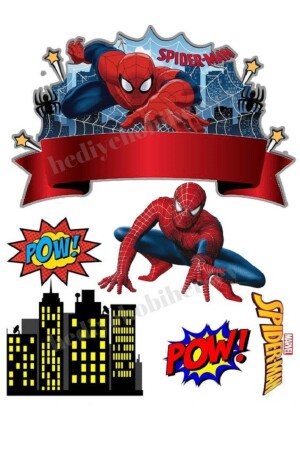 Spiderman Edible Paper- Cake Image- Cookie Printing- Rice Paper Cake Cookie Printing - Hediyehobihersey