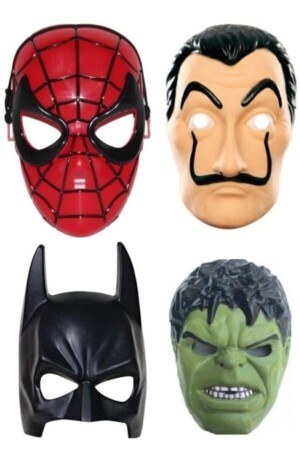 Spiderman Spiderman + Batman Batman + Hulk + La Casa De Papel Salvador Dali Masks - Mahi Max