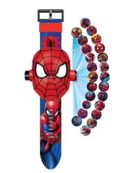 Spiderman Spiderman-Projektionsuhr projiziert 24 verschiedene Charaktere an die Wand 001SPD001MAN - Kumik