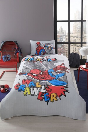 Spiderman Wall Single Disney Licensed Elastic Fitted Bed Sheet Children's Pique Set - Özdilek