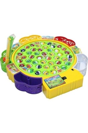 Spielzeug-Angelspiel, groß, mit batteriebetriebener Sound-Angelrute – 45 Fische, 5 Angelruten BA. 12072 - Pasifik