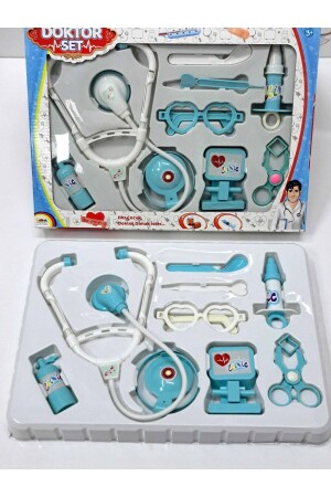 Spielzeug-Arzt-Set, Behandlungsausrüstung, medizinisches Gesundheitsset, 9-teilig, Brille, Stethoskop, 26 x 36 cm - Alytoys