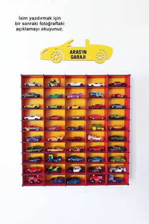 Spielzeugautoregal 50er Jahre Galatasaray-Thema Gelb Rot - Metafortoys