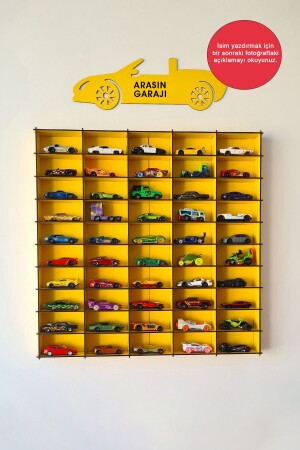 Spielzeugautoregal 50er Jahre Gelb - Metafortoys