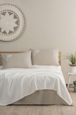 Spin Double Duvet Set Cadis Cream 8680108067826 - Cotton Box