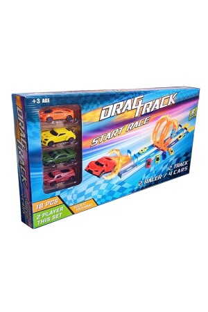 Spiral Acrobatic Jump Track with Launch Ramp Toy Car Racing Road Track Set with 4 Cars SD0682 - Satış Diyarı