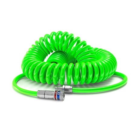 Spiral hose with connectors CEJN Esafe 6.5x10mm 4m, green - Cejn