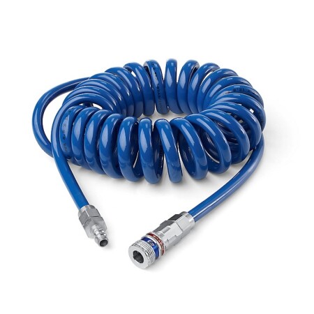 Spiral hose with connectors CEJN Esafe 8x12mm 8m, blue - Cejn