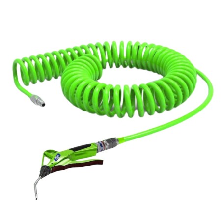 Spiral hose with gun CEJN Esafe Hi-Vis 6.5x10mm 4m, green - Cejn