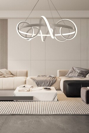 Spiral Ring Chandelier 2002 - White - LEDMİ