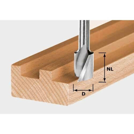 Spiralnutfräser FESTOOL HW Spi S8 D4/10, Schaft 8 mm - FESTOOL