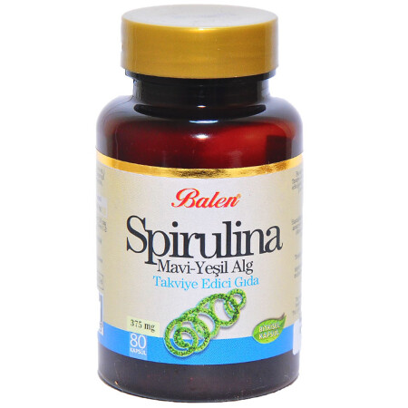 Spirulina Blue-Green Algae 80 Capsules - Balen