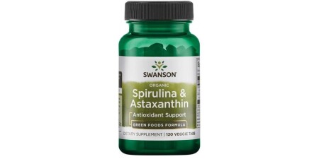 Spirulina ve Astaksantin - 120 bitkisel tablet - Swanson