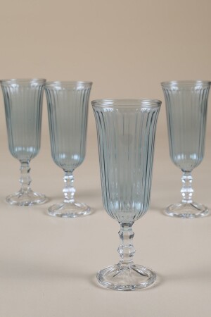 Splendid Set of 4 Coffee Glasses Blue 120 Cc - Rakle