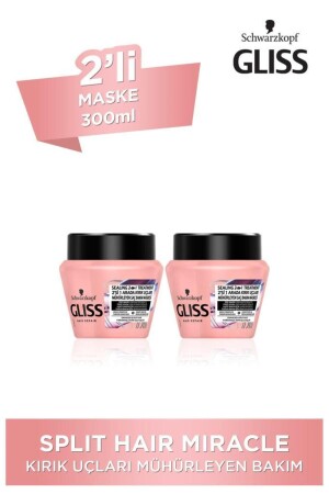 Split Hair Miracle Mask 300 ml 2 Pieces - Gliss