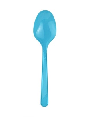 Spoon Colored 25 Pack Light Blue - Roll Up