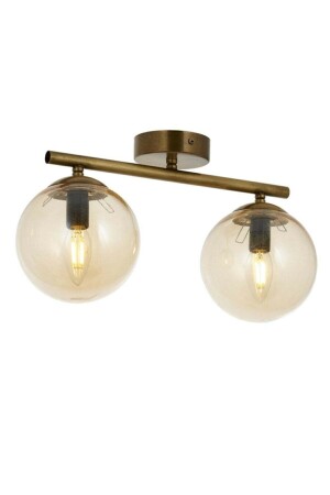 Spor Plafonyer Model Modern Glop Bal Camlı Üçlü Avize 0077-SPRBAL - Lambadar