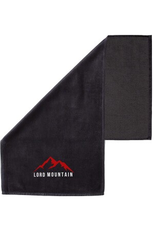 Sporthandtuch, Fitnesshandtuch, Trainingshandtuch, Handtuch aus 100 % Baumwolle, 90 x 50 cm, Schwarz - Lord Mountain