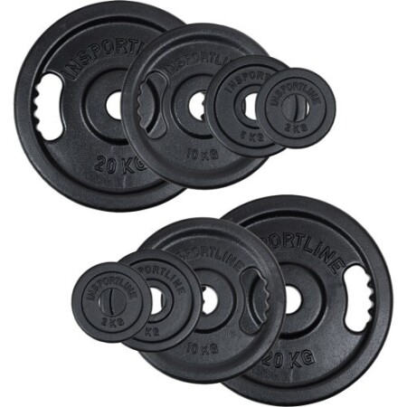 SPORTline Castblack 2 - 20 kg Dökme Demir Olimpik Ağırlık Plakası Seti - inSPORTline