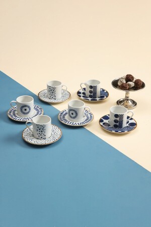 Spotty 6 Kişilik 12 Parça 90cc Kahve Fincan Takımı dop12242049igo - Porland